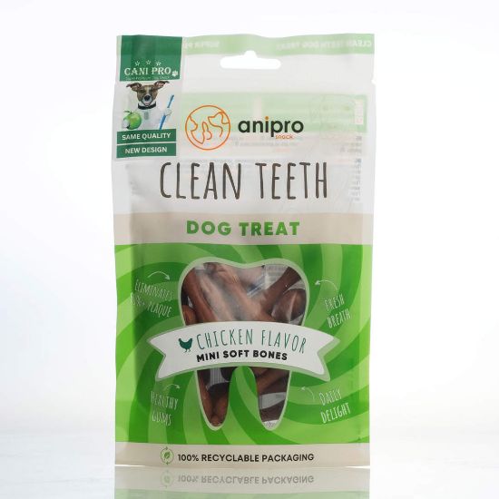 Anipro Dental - Кучешко лакомство дентални мини кокалчета с пиле 84 гр